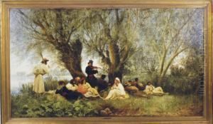 A Captive Audience by August Wilhelm Stryowski