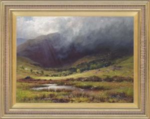 A Moorland Landscape In The Mist