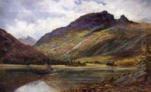 Lakeland Landscape With Figures In A Sailing Boat