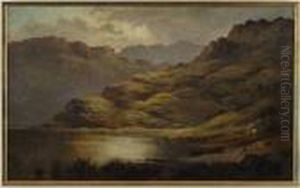 Paysage Lacustre Anime by Charles Stuart