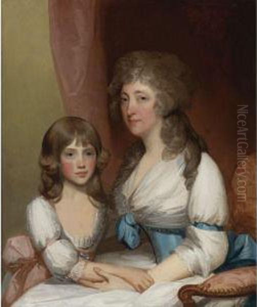 Portrait Of Mrs. Samuel Dick And Her Daughter - view 1