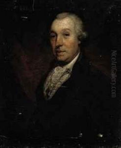 Portrait Of A Gentleman, Bust-length, In A Black Coat And Whitestock - view 1