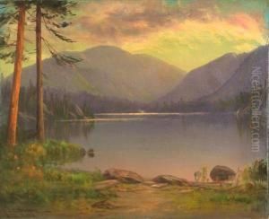 Morning, Strawberry Lake From Pinecrest, Tuolumne County by James Everett Stuart