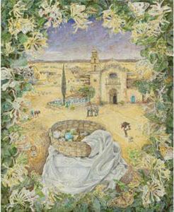 Basket Of Birds' Eggs In A Potosi Landscape (canasta De Huevos Depajaro En Un Paisaje Potosino) by James Reeve Stuart