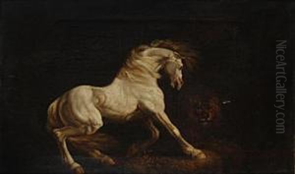 A Horse Frightened By A Lion - view 1