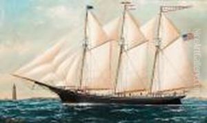 The Three Masted Schooner Rose Estebrook by William Pierce Stubbs