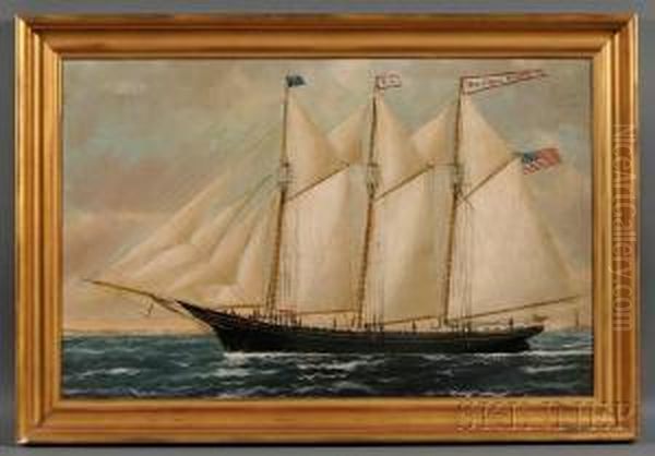 Portrait Of The Three-masted Schooner - view 1
