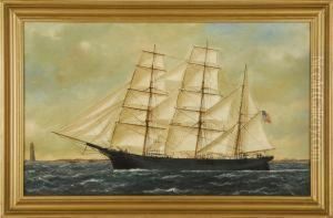 A Full-rigged Ship Off Minot's Light A Full-rigged Ship Off Minot's Light