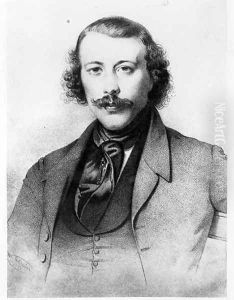 Portrait of Mikhail Aleksandrovich Bakunin 1814-76 1843