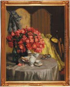 Martwa Natura Z Kwiatami by Robert Emil Stubner