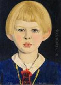 Portrat Hjordis by Fritz Stuckenberg