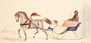 Horse Drawn Sleigh 3 by Anonymous Artist