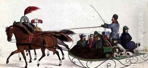 Horse Drawn Sleigh 4 by Anonymous Artist