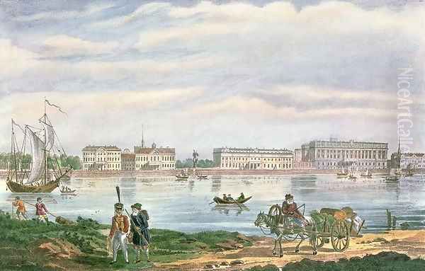 The Marble Palace and the Neva Embankment in St. Petersburg, 1822 - view 1