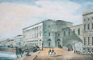 The Hermitage Theatre as Seen from the Vassily Island, 1822 by Anonymous Artist