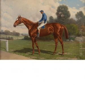 Dobbins, The Race Horse, With Jockey Up by Henry Stull