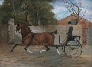 Portrait of a Gentleman in a Carriage 1850 by Anonymous Artist