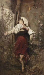 A Young Woman And A Crucifix