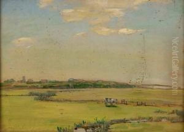 Verdant Landscape With Cow - view 1