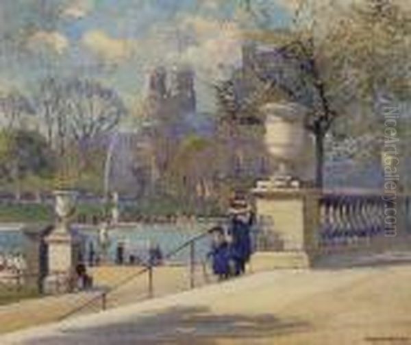 Children In The Luxembourg Gardens, Paris - view 1