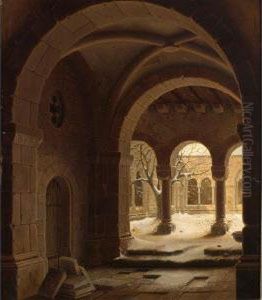 A Snow Covered Court Yard by Karl Sturtzkopf
