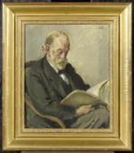 Portrait Of Dr. Ernst Moser by Hans Sturzenegger