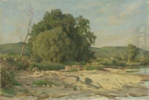 Am Rhein Bei Sackingen by Hans Sturzenegger