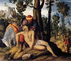 The Good Samaritan 1537 by Anonymous Artist