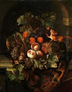 Stilleben Mit Fruchten Und Eichhornchen