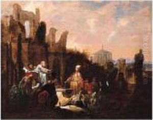 Elisha Refusing The Gifts Of Namaan by W. Stuwman