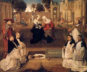 Four Canons with Sts Augustine and Jerome, with the Visitation 1500 by Anonymous Artist