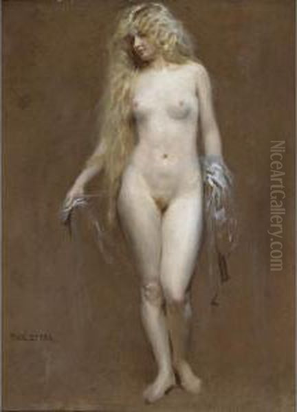 A Blonde Beauty In Transparent Veil - view 1