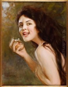 Dziewczyna Z Jablkiem by Tadeusz Styka