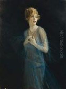 Portrait De Marion Davis by Tadeusz Styka