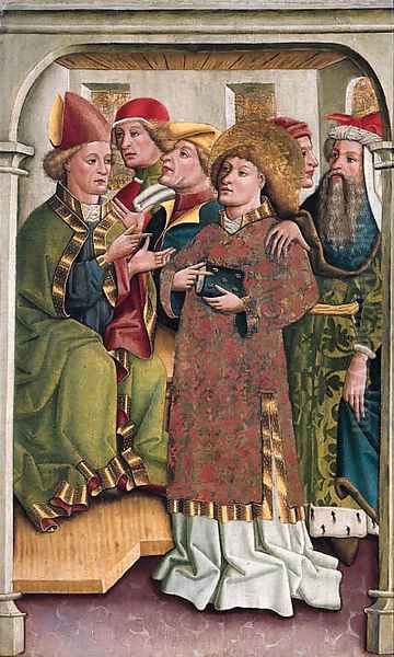 Saint Stephen in Dispute with the High Court - a wing of an altarpiece - view 1