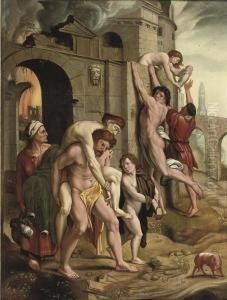 Aeneas Rescuing His Father Anchises From The Burning City Of Troy Aeneas Rescuing His Father Anchises From The Burning City Of Troy