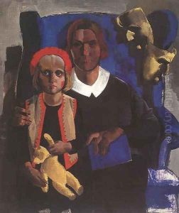 A muvesz felesege es lanya, 1935 by Vilmos Aba-Novak