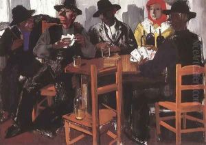 Kartyazok, 1932 by Vilmos Aba-Novak
