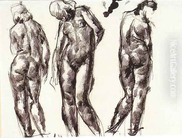Harom akt tanulmany, 1919 - view 1