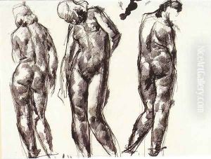 Harom akt tanulmany, 1919 by Vilmos Aba-Novak
