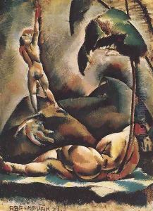 Aktok tajban, 1921 by Vilmos Aba-Novak