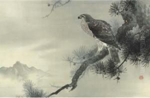 Hawk On Pine by Kano Sueyori