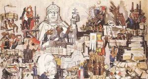 Magyar-francia kapcsolatok (panno-terv vazlat), 1936 by Vilmos Aba-Novak