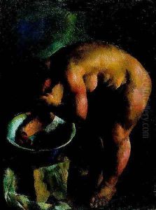 Eta mosdik, 1924 by Vilmos Aba-Novak