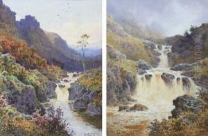 Mountain Falls; A Mountain River Landscape by Arthur Suker
