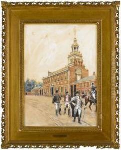 Independence Hall 1780 by William Sullivant Vanderbilt Allen