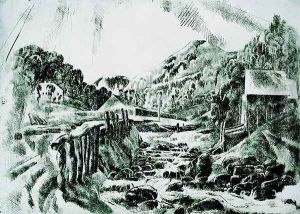 Felsobanyai Zazar-volgy, 1927 by Vilmos Aba-Novak