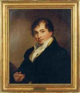 Portrait Of Robert Fulton, Holding A Watch Fob In His Righthand