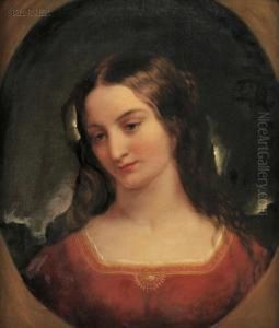 Portrait Head Of A Woman by Thomas Wicocks Sully