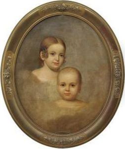 Double Child Portrait by Thomas Wicocks Sully